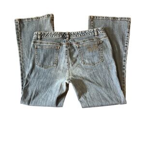 Michael Kors Bootcut women’s  Jeans - Small Rhinestone MK on back pocket size 10